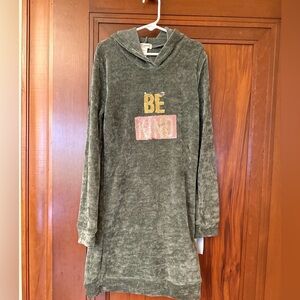 Green Chenille Sweater Dress